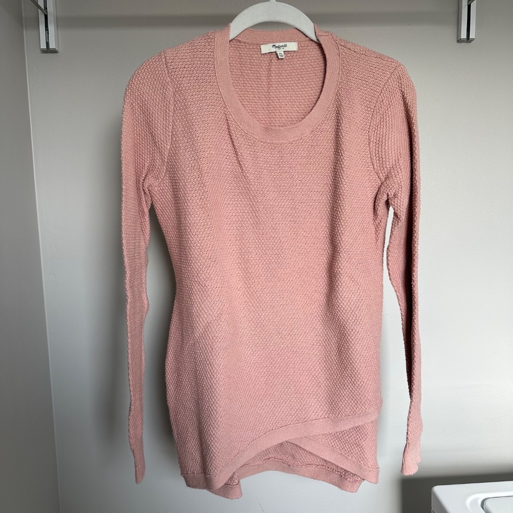 Light Pink Long Crewneck Sweater from Madewell